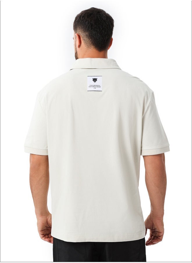 TANJIM SQUAD - ZIP POLO BEIGE - Image 2