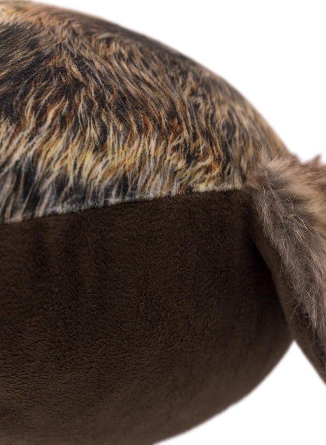 JWH 3D Bear Head Throw Pillow Decorative Animal Accent Pillow Pet Print Stuffed Plush Cushion with PP Cotton Fill for Girls Kids Bed Bedroom Couch Colorful Faux Fur 12x10 Inch Black Brown - Image 5