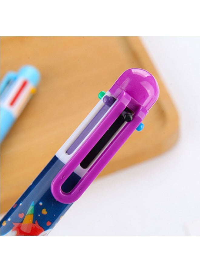 HELPS Creative Stationery Cute Cartoon 0.5 Ballpoint Pen 6 Colors Student Multi-color Correction Without Leaking Ink Press Pen - Image 3