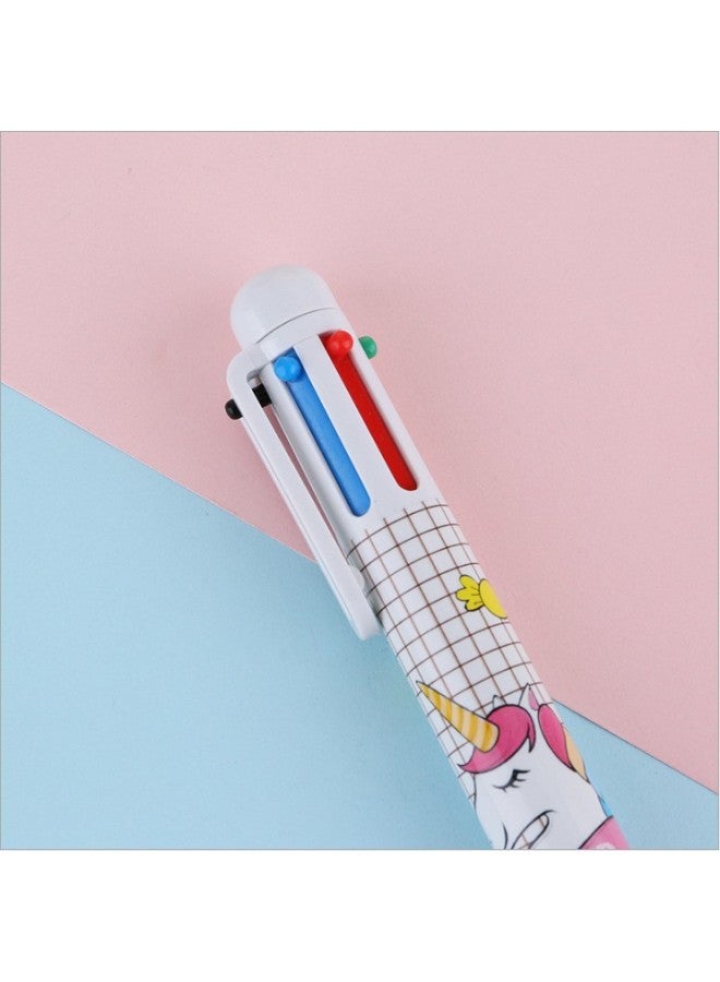 HELPS Creative Stationery Cute Cartoon 0.5 Ballpoint Pen 6 Colors Student Multi-color Correction Without Leaking Ink Press Pen - Image 4
