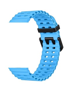 Lacoz Lacoz Ultra Marine Adjustable Soft Silicone Replacement Straps with Metal Clasp Suitable For 42 44 45 49 mm Smartwatch Sky Blue  - Image 1