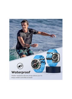 Lacoz Lacoz Ultra Marine Adjustable Soft Silicone Replacement Straps with Metal Clasp Suitable For 42 44 45 49 mm Smartwatch Sky Blue  - Image 4