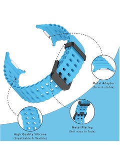 Lacoz Lacoz Ultra Marine Adjustable Soft Silicone Replacement Straps with Metal Clasp Suitable For 42 44 45 49 mm Smartwatch Sky Blue  - Image 5