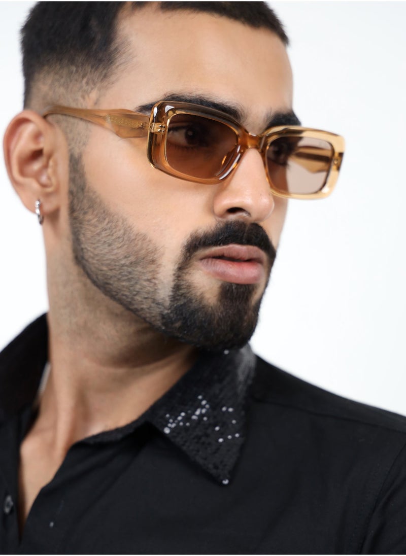 Woggles Red Pappy Eldrion Beige Oversized Sunglasses  - Image 5