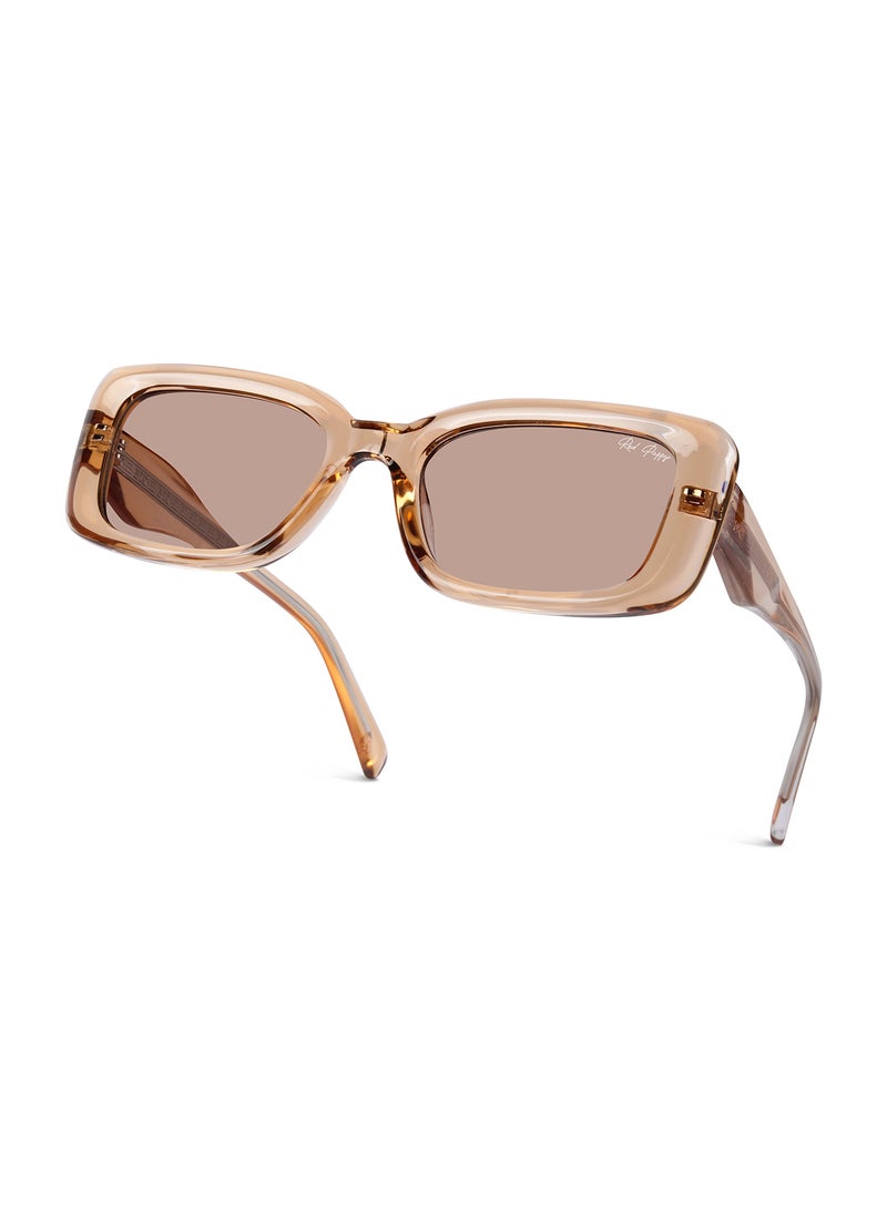 Red Pappy Eldrion Beige Oversized Sunglasses