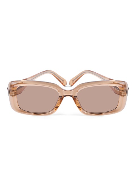 Red Pappy Eldrion Beige Oversized Sunglasses