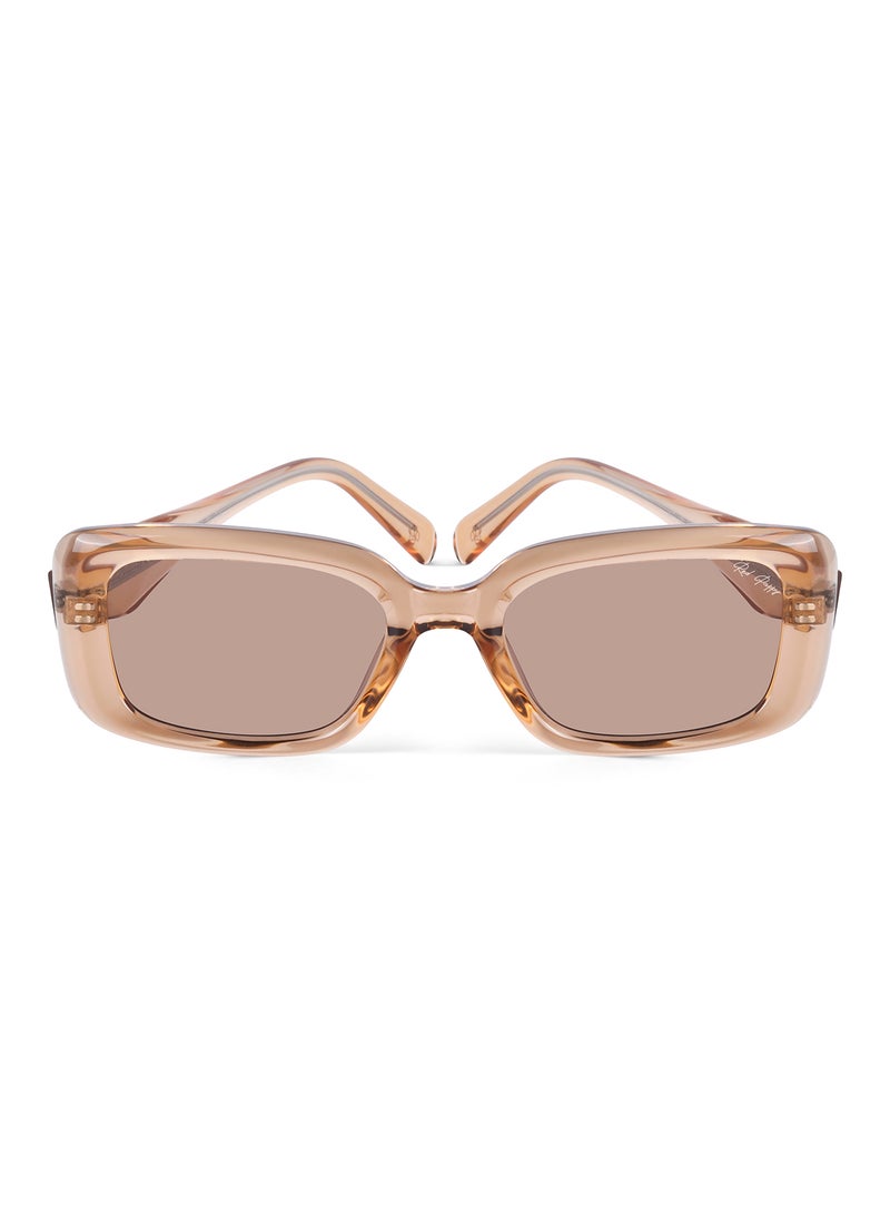 Red Pappy Eldrion Beige Oversized Sunglasses