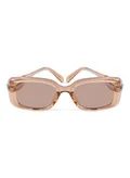 Woggles Red Pappy Eldrion Beige Oversized Sunglasses