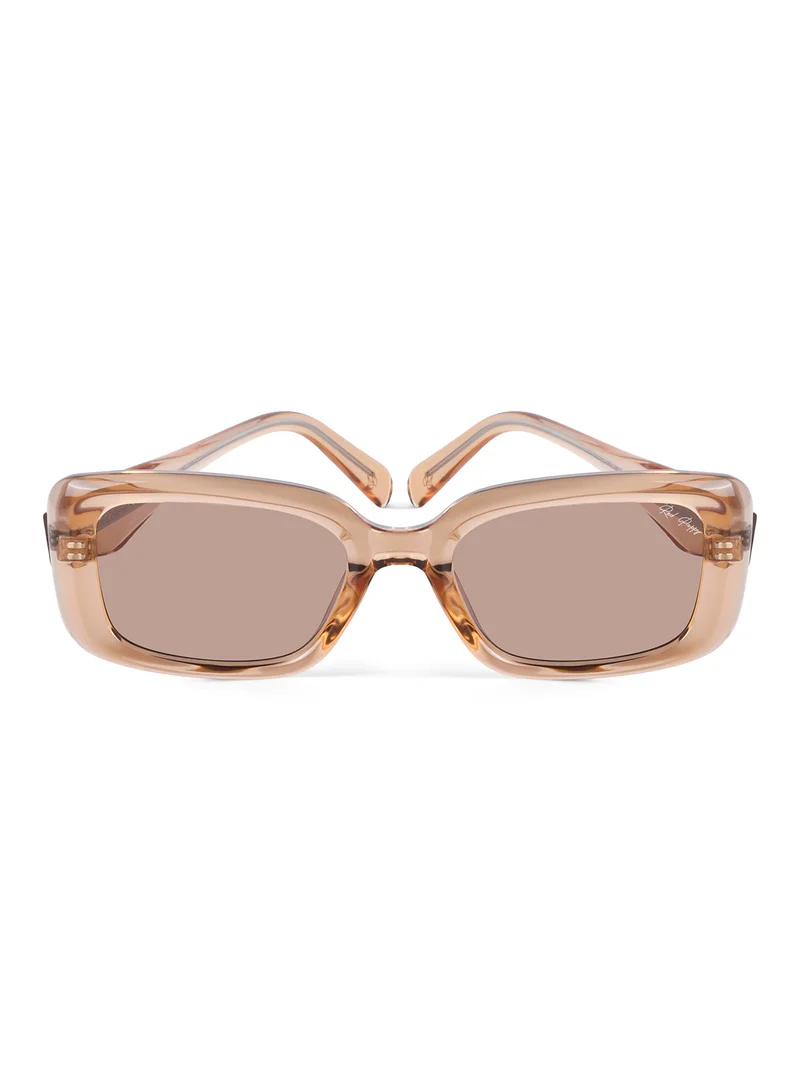 Woggles Red Pappy Eldrion Beige Oversized Sunglasses