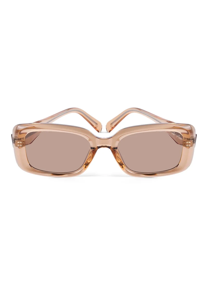 Woggles Red Pappy Eldrion Beige Oversized Sunglasses