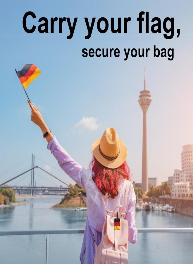 tag8 Bag Security Luggage Tags, 2 Pcs Germany Flag Bag Tags with Airport Tracer Code, Suitcase Luggage Tags Travel Suitcase Baggage Handbag Tag | Stop Losing, Start Tagging - Image 3