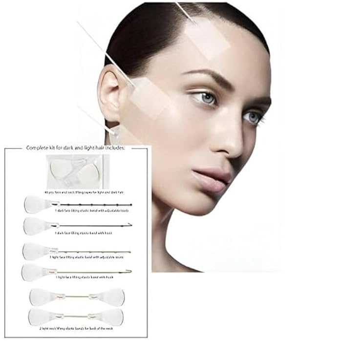 Firming Sagging Areas & Reduce Wrinkles in Face, Neck and Eye Area. Comes with 40 Patches and 3 Wire Strips for Easy and Sustainable Application. - Image 5