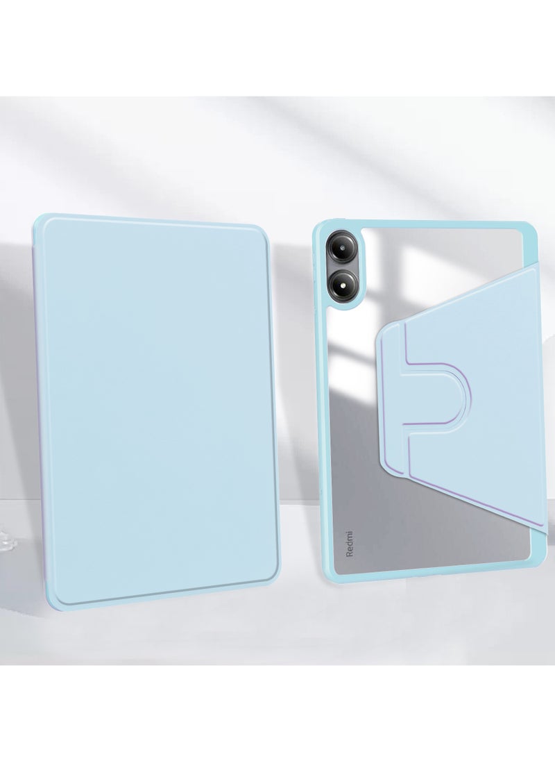 URBBKING - Rotating Case Compatible with Redmi Pad Pro 12.1 inch/ Xiaomi Poco Pad 12.1 inch,360 Degree Rotating Stand Cover, Multi-Angle Viewing Folio Cover with Pencil Holder Blue - Image 1