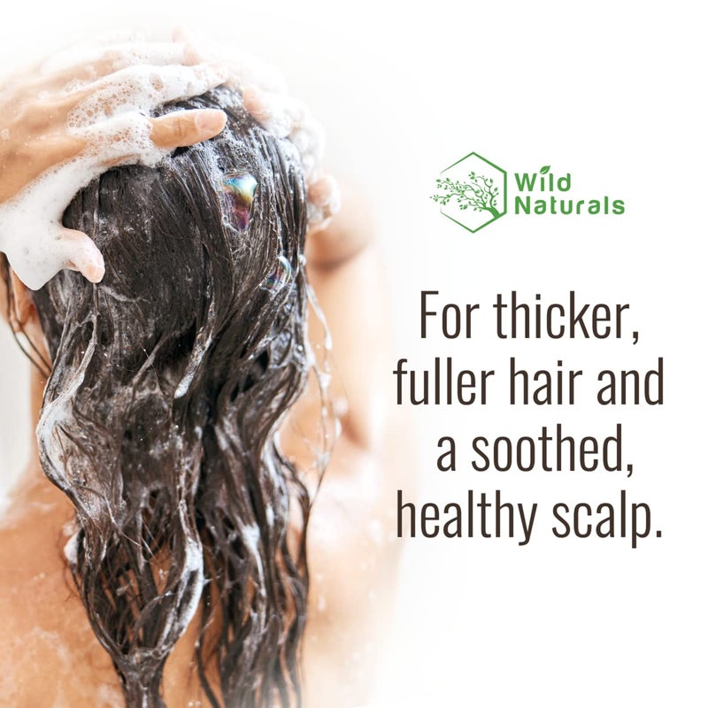 Wild Naturals Tea Tree Oil Shampoo and Conditioner Set - Dry Scalp Treatment for Itchy Relief - Anti-Dandruff Thickening Formulas for Men & Women, All Hair Types - Image 4