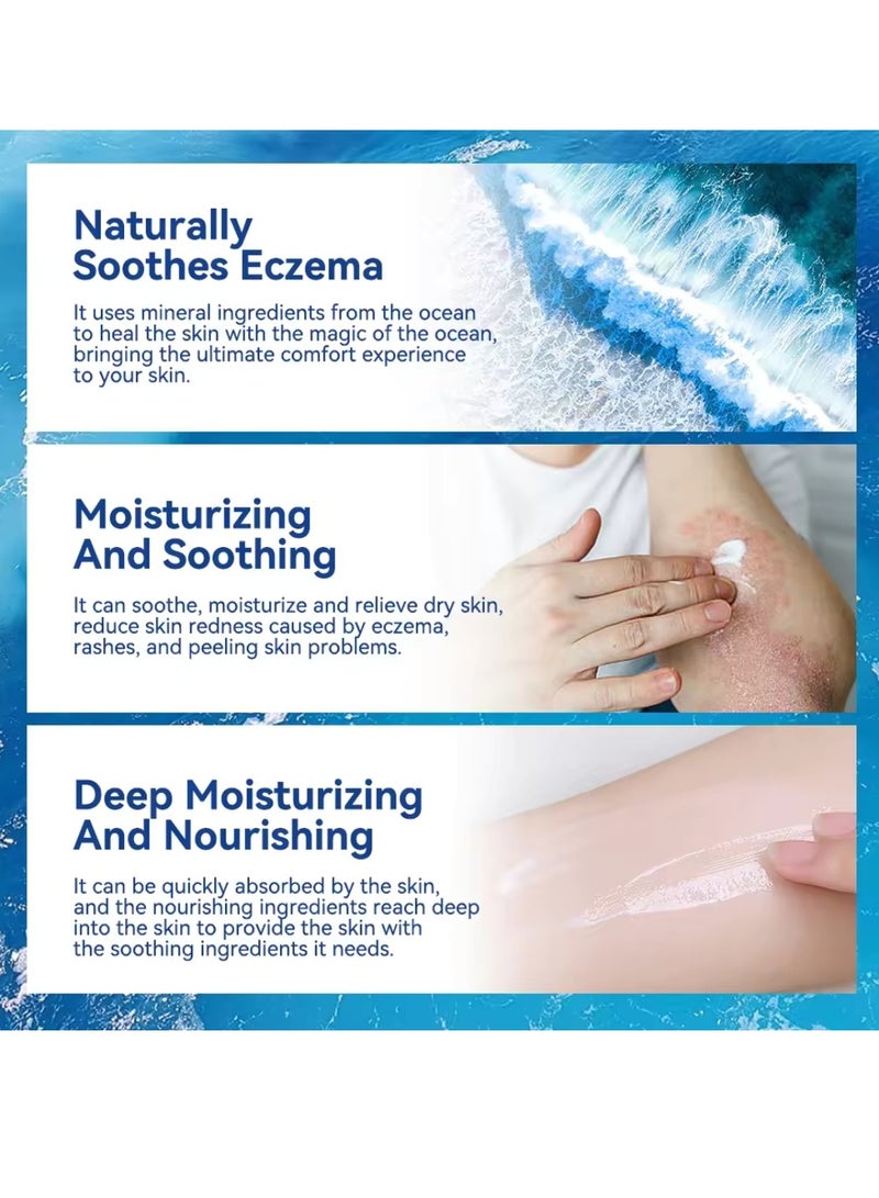 lakerain 100ml Natural Soothing Cream Hydrating Healing Antibacterial Cream for Psoriasis Eczema Reduce Redness Dryness Moisturizing Soothing and Nourishing Cream with Aloe Vera Niacinamide Face Moisturizing Body Lotion Face Cream  - Image 3