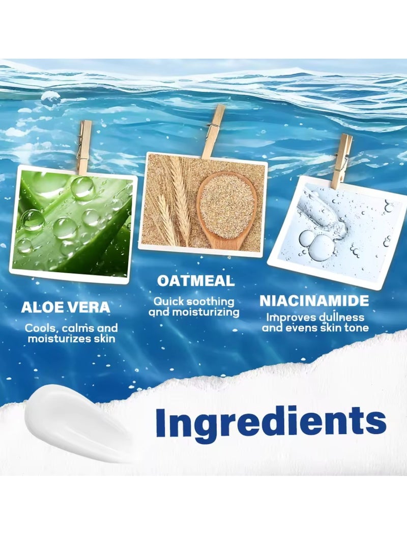 lakerain 100ml Natural Soothing Cream Hydrating Healing Antibacterial Cream for Psoriasis Eczema Reduce Redness Dryness Moisturizing Soothing and Nourishing Cream with Aloe Vera Niacinamide Face Moisturizing Body Lotion Face Cream  - Image 4