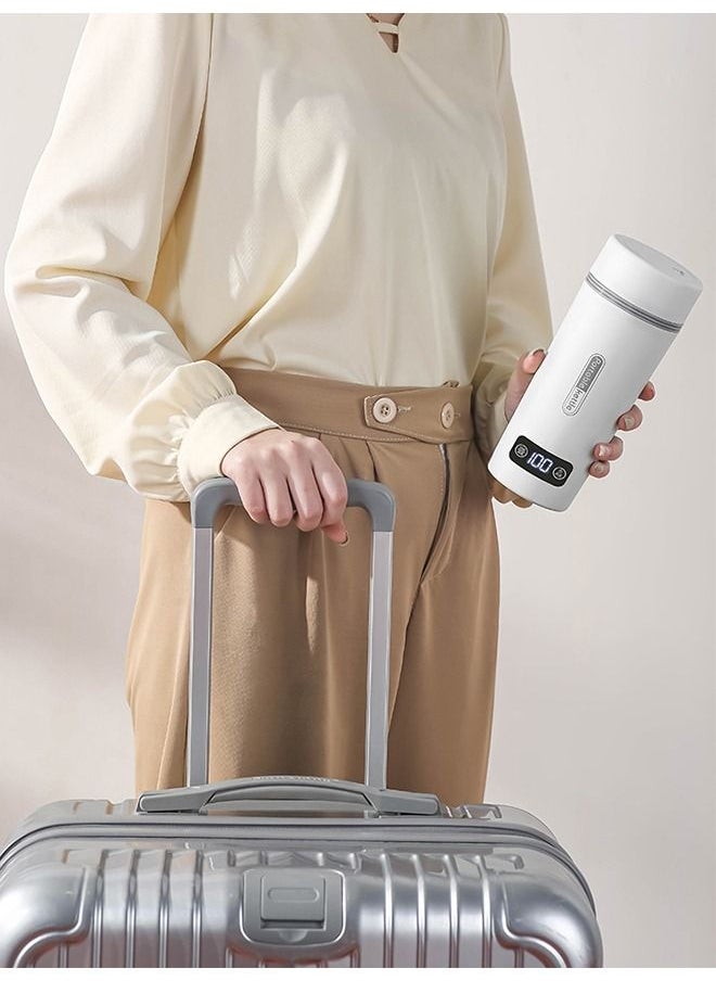 XiuWoo - Multifunction Portable Electric Kettle for Boiling Water 350ML Insulation Travel Beaker Tea Kettle Hot Water Boiler Stainless Steel Automatic Shut Off for Making Tea Coffee Baby Milk - Image 1