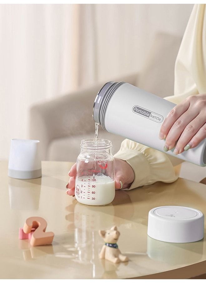 XiuWoo - Multifunction Portable Electric Kettle for Boiling Water 350ML Insulation Travel Beaker Tea Kettle Hot Water Boiler Stainless Steel Automatic Shut Off for Making Tea Coffee Baby Milk - Image 1