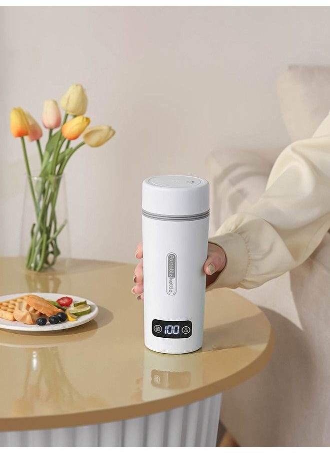 XiuWoo - Multifunction Portable Electric Kettle for Boiling Water 350ML Insulation Travel Beaker Tea Kettle Hot Water Boiler Stainless Steel Automatic Shut Off for Making Tea Coffee Baby Milk - Image 1