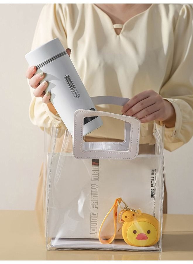 XiuWoo - Multifunction Portable Electric Kettle for Boiling Water 350ML Insulation Travel Beaker Tea Kettle Hot Water Boiler Stainless Steel Automatic Shut Off for Making Tea Coffee Baby Milk - Image 1
