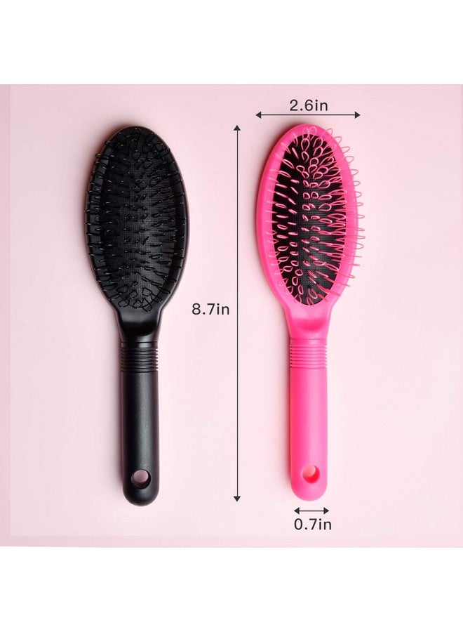 Akamino Loop Wig Brush Akamino Hair Extension Brush Detangler Brush For Remy Human And Synthetic Hair Pink And Black 2 Pieces - Image 3