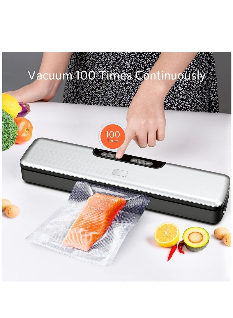 SOLARAE Vacuum Sealer, Food Saver Vacuum Sealer Machine with Auto&Manual Options for Food Storage, 5 in1 Food Vacuum Sealer with Dry&Moist Modes - Image 5