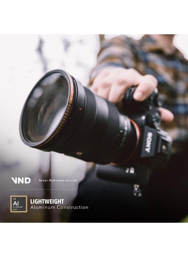 PolarPro Peter McKinnon Signature Edition II Variable ND Filter 82mm 2-5 Stop – Quartz Glass, 16-Layer Multicoating, Haptic Feedback Ring, Water & Scratch Resistant, For Video & Photography - Image 4