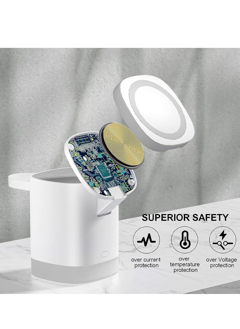 Generic - Wireless Charger Folding 3 in 1 Magnetic Fast Charging Station with Lamp for Apple Model T15 Whitee - Image 1