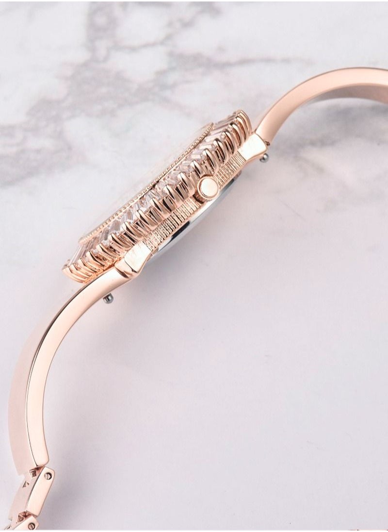 Wellington - Women's Luxury Diamond Rose Gold Tone Stainless Steel 3 Pointer Quartz Wrist Watch with Gift Box - Image 1