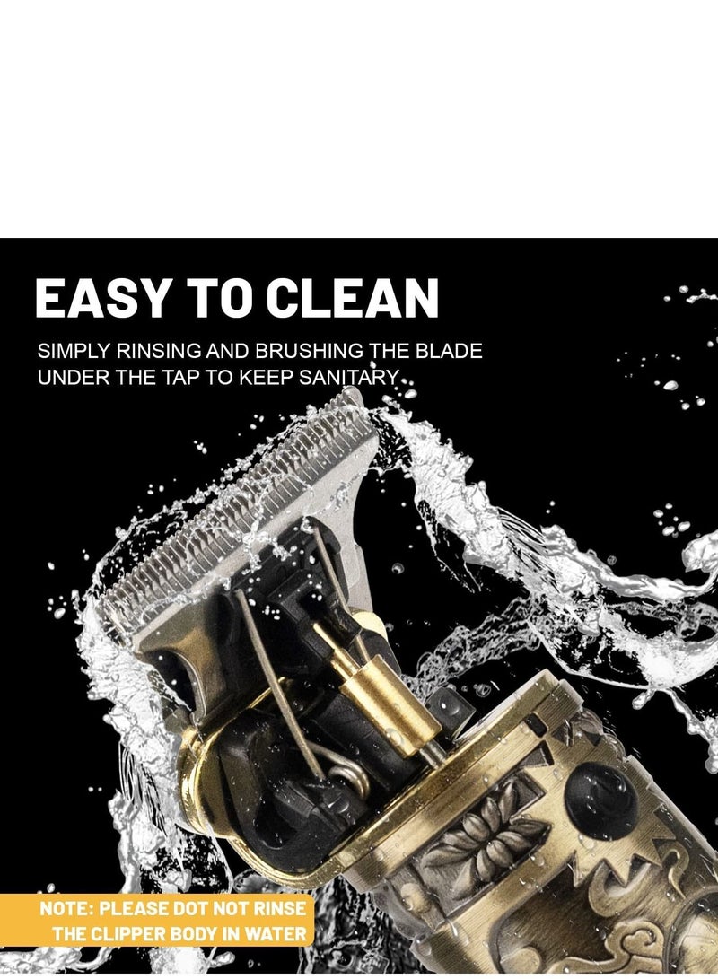 Trimmer for Men Professional Hair Trimmer Clipper, Zero Gapped T-Blade Close Cutting Hair Clippers for Men Rechargeable Cordless Trimmers for Haircut Beard - Image 5