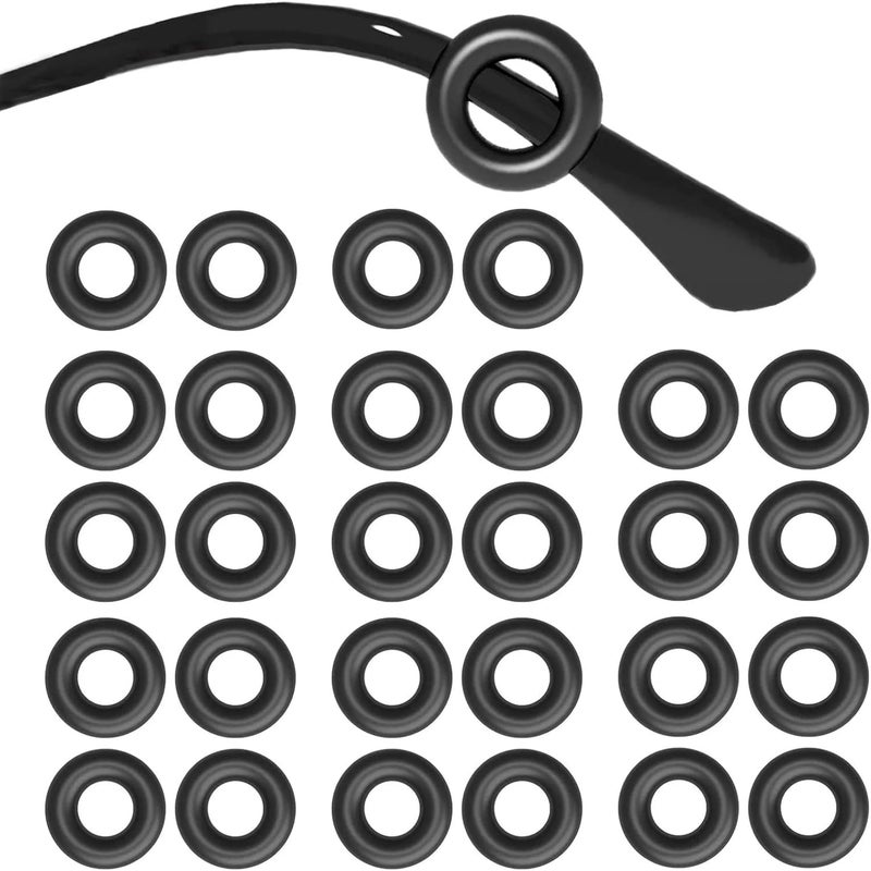 SMARTTOP 14 Pairs Eyeglass Ear Grips Sleeve Holder-Eyeglasses Ear Hooks -Comfort Anti-Slip glasses ear grip-For Kids and Adults Sunglasses, Reading Glasses, Sport Eyewear (Black) - Image 1