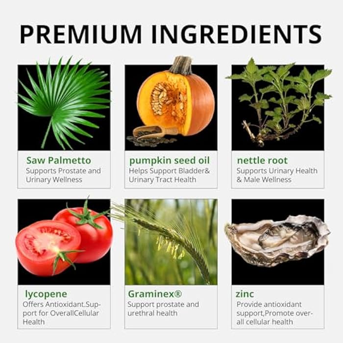 HiWell Absorfyx Saw Palmetto for Men Prostate Health Supplement, Pharmaceutical Grade - Pumpkin Seed Oil - Graminex - Nettle Supports Urinary Function & Hair Loss Prevention,DHT Blocker, 60 softgels - Image 2