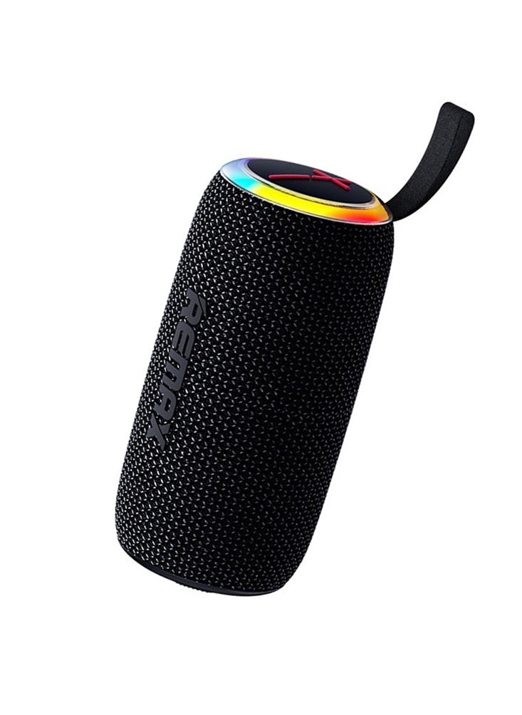 REMAX Bluetooth 5.4 Portable Speaker with TWS, Colorful Lights, 1600mAh Battery, and 14W Powerful Speaker - Black  - Image 1