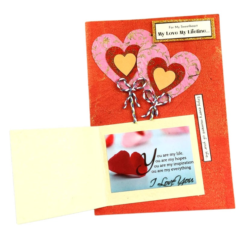 Generic Natal Crafts handmade Happy Birthday love greeting card for your loving husband/wife/boyfriend/girlfriend/fiance/fiancee | Special happy birthday gift for love (card size: 7 inch x 10 inch) 1 Piece  - Image 2