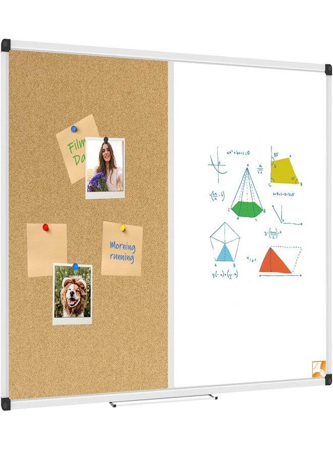 XBoard Magnetic whiteboard 36 x 24 - Combo Whiteboard Dry Erase Board Cork Board 36 x 24 - Image 1