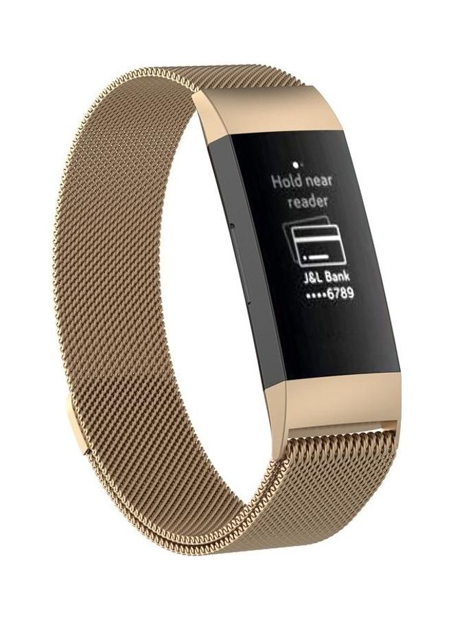 BGM Replacement Strap For Fitbit Charge 4 Champagne Gold - Image 1