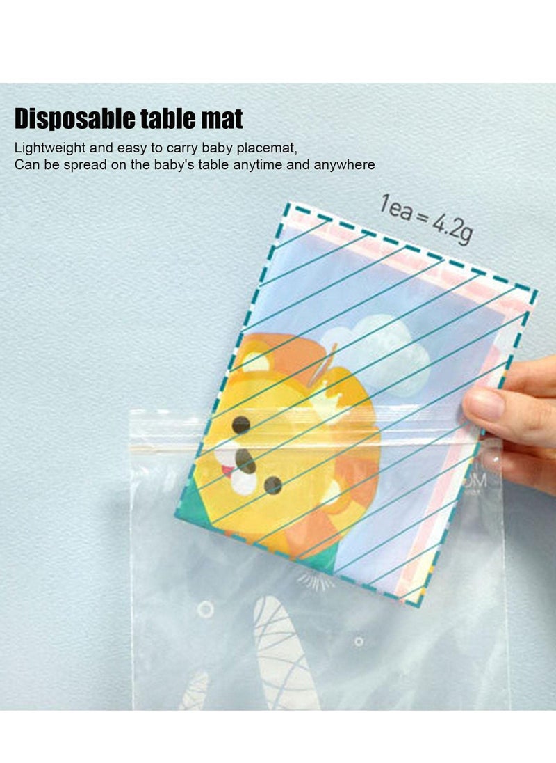 Excefore - Disposable Stick-on Placemats, 20 Pack Waterproof Placemats, Restaurant Toddler Portable Table Mats for boy& Girl, Children, Perfect for Dining, Playing Art(Animal) - Image 1
