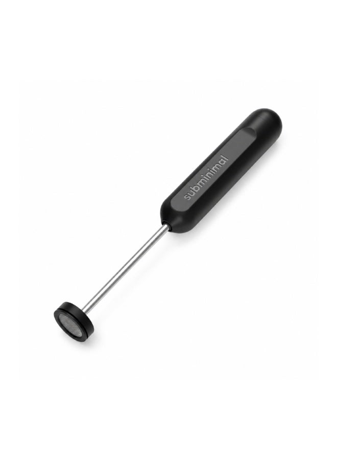 صبمينيمال جهاز NanoFoamer GO القابل لإعادة الشحن لرغوة الحليب، أسود، جهاز محمول عبر USB-C لتحضير الميكروفوم لفن اللاتيه والكابتشينو والفلات وايت والقهوة - Image 1