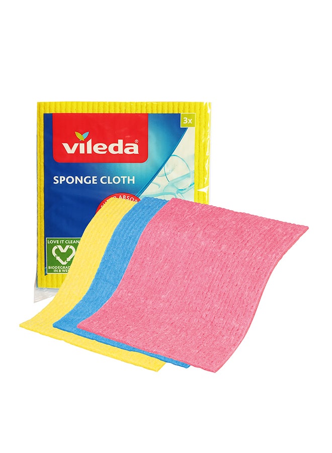 Vileda Sponge Cloth 3 Pcs  + Sponge Scourer 5 Pcs + Inox Scourer 2Pcs - Image 3