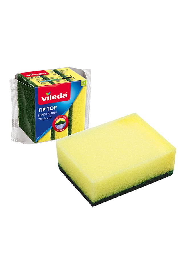 Vileda Sponge Cloth 3 Pcs  + Sponge Scourer 5 Pcs + Inox Scourer 2Pcs - Image 4
