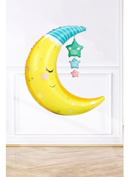 Sleeping Moon Foil Balloon Moon Grandfather Balloon 78CM