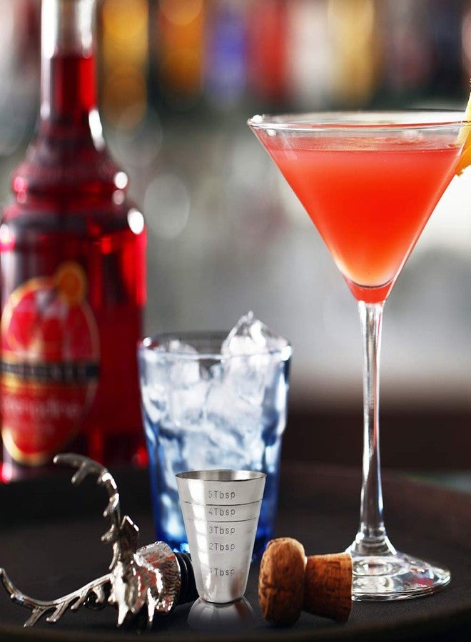 Cozihom Stainless Steel Measuring Cup, 2.5 oz, 75 ml, 5 Tbsp, Cocktail Jiggers, Pack of 2 - Image 3