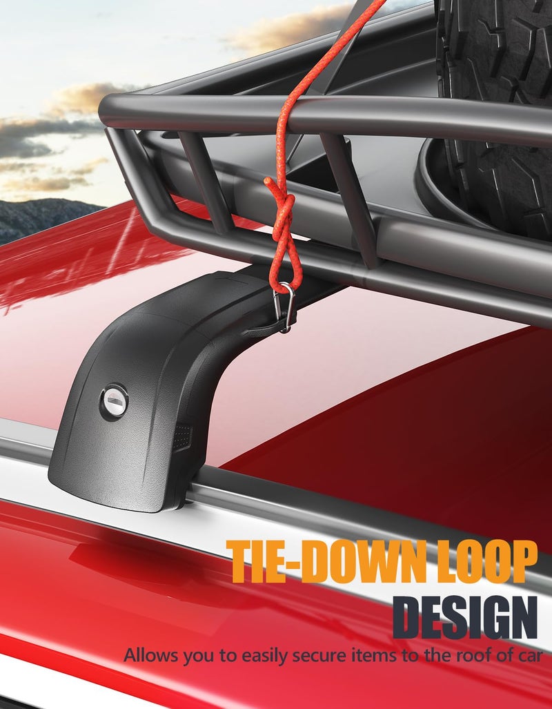 KINGGERI Lockable Roof Rack Cross Bars 220lbs Compatible with 2021-2026 KIA Sorento & Sorento Hybrid with Flush Side Rails, Heavy Duty Aluminum Roof Rails Crossbars Rooftop Cargo Carrier Luggage - Image 5