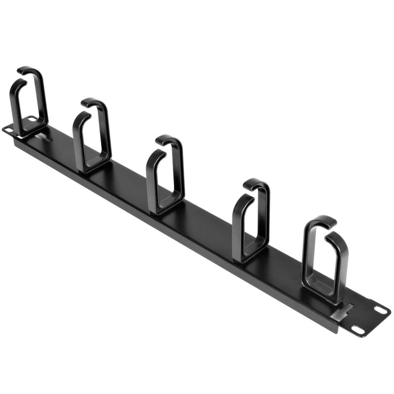 Startech.com StarTechcom 19 Server Rack Cable Management Panel w DRing Hooks 1U Horizontal or Vertical Wire and Cord Manager Metal TAA CABLMANAGER2 - Image 2