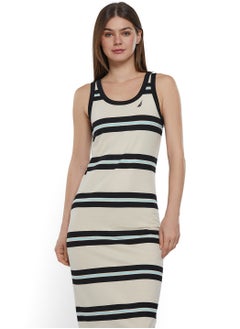 NAUTICA Striped Cotton Blend Midi Dress  - Image 4