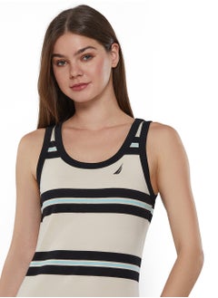 NAUTICA Striped Cotton Blend Midi Dress  - Image 5