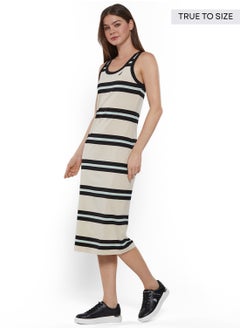 NAUTICA Striped Cotton Blend Midi Dress  - Image 2