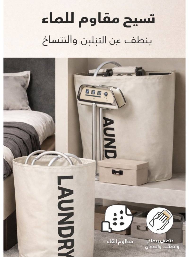 TSUMAB Collapsible Laundry Basket with Handles – Large Capacity Foldable Clothes Hamper, Durable Fabric, Modern Home Storage - Image 5