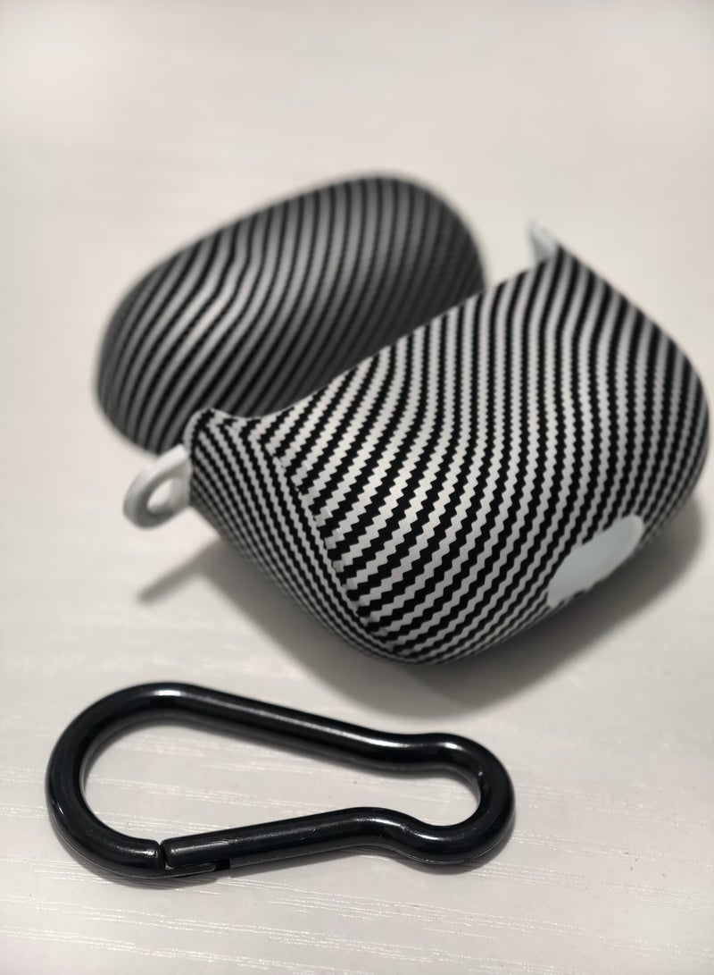 Suitable for Huawei Freebuds SE2 Earphone Case Protective Cover Carbon Fiber Pattern Soft Case with Mountaineering Buckle - Image 3