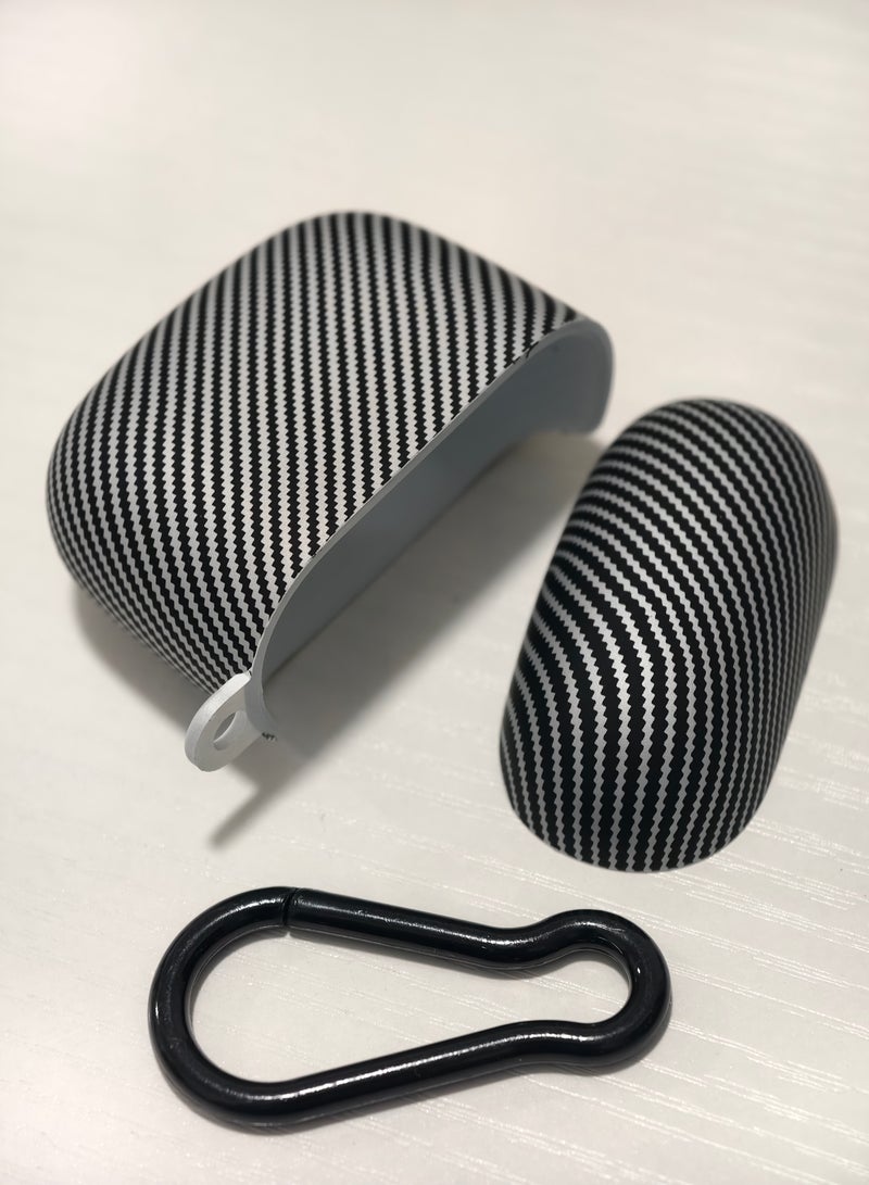 Suitable for Huawei Freebuds SE2 Earphone Case Protective Cover Carbon Fiber Pattern Soft Case with Mountaineering Buckle - Image 4